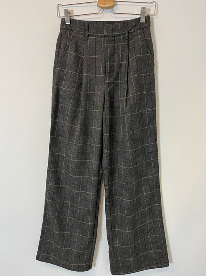 OTRAS. Pantalón pinzas cuadros gris. T XS/S
