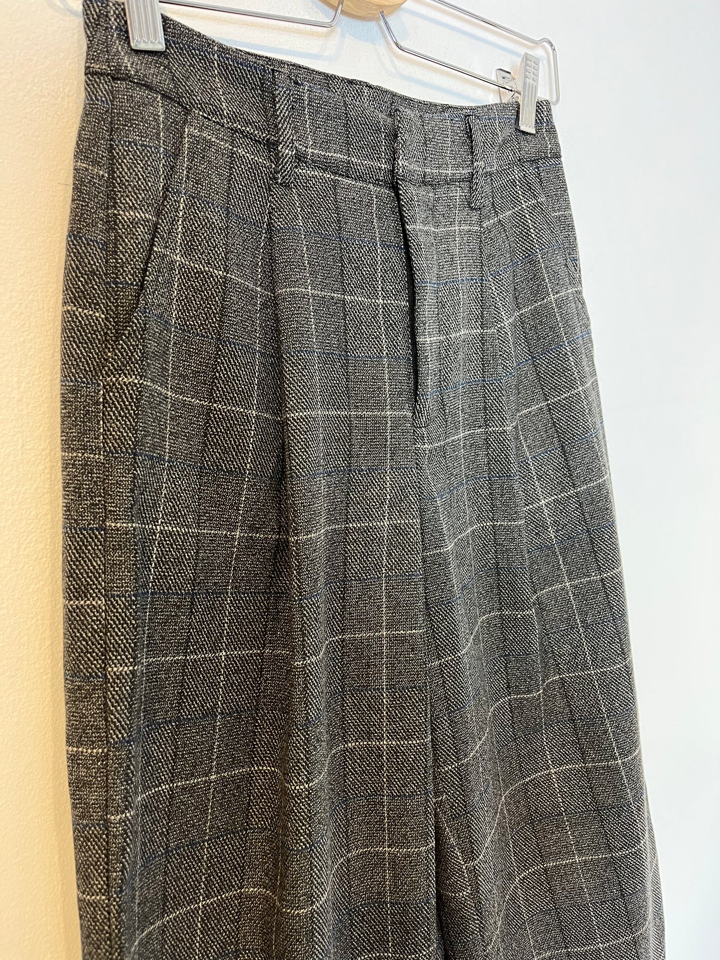 OTRAS. Pantalón pinzas cuadros gris. T XS/S