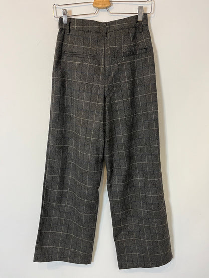 OTRAS. Pantalón pinzas cuadros gris. T XS/S