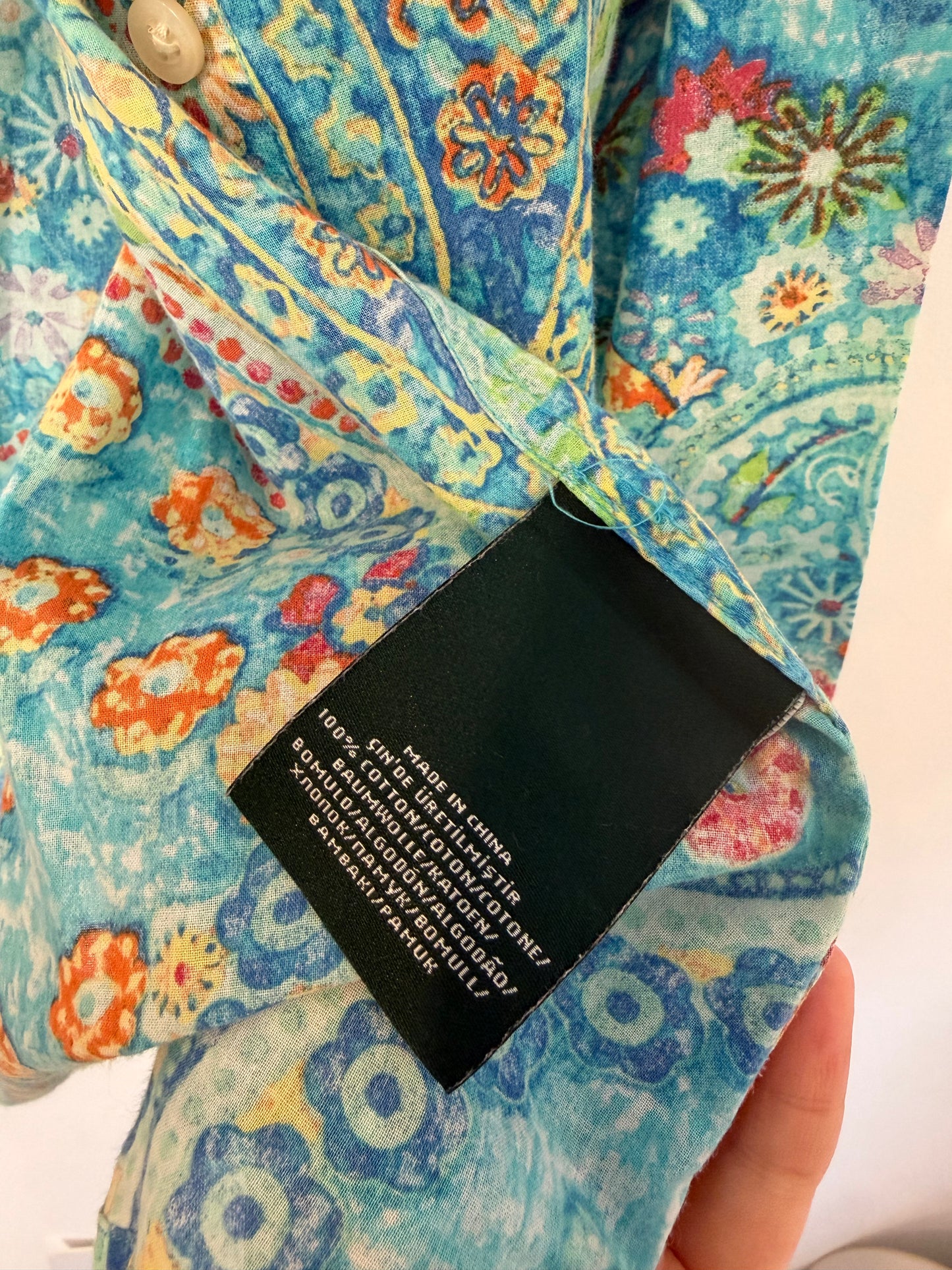 RALPH LAUREN. Camisa de algodón con estampado