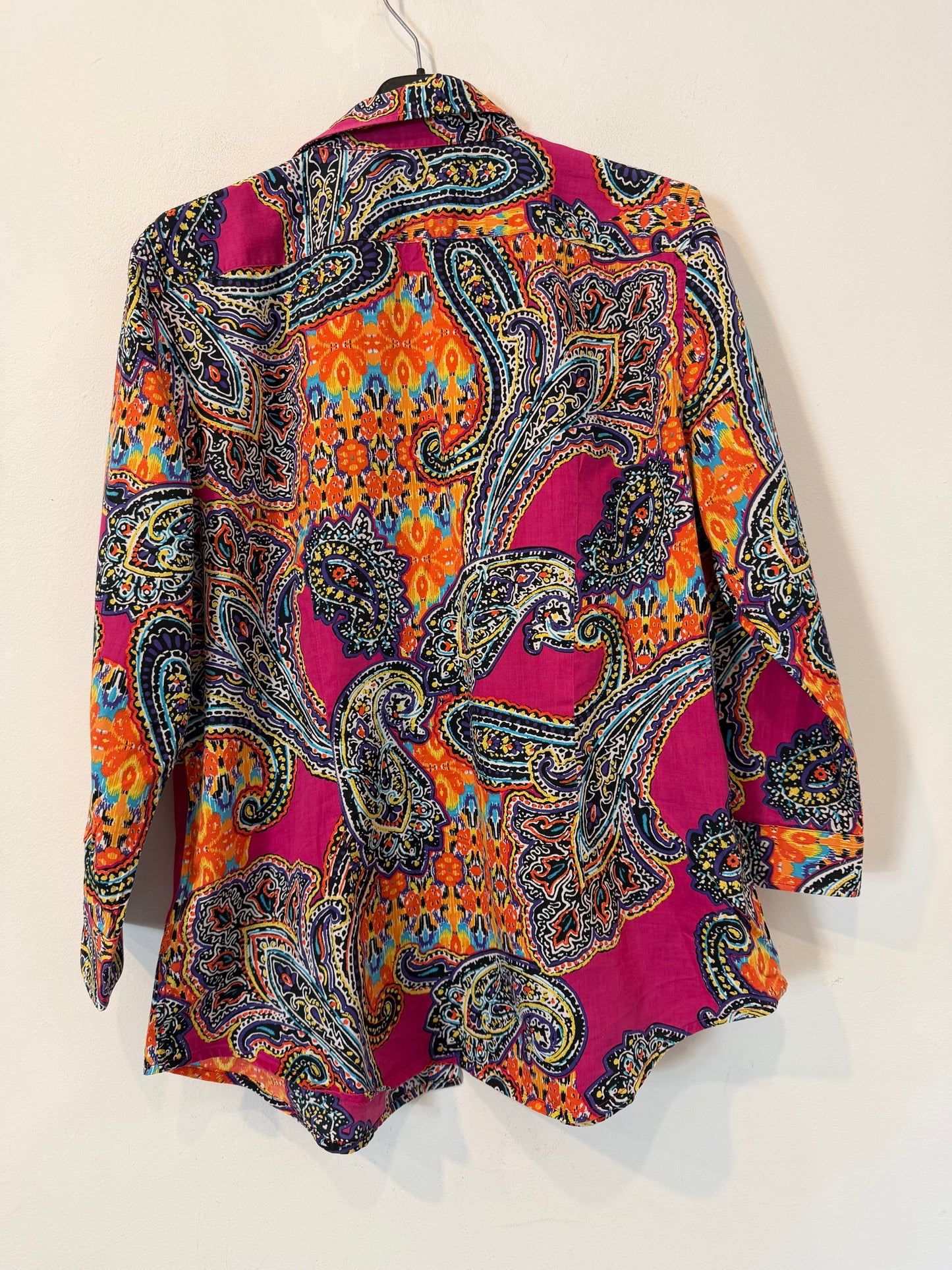 RALPH LAUREN. Camisa de algodón con estampados rosas