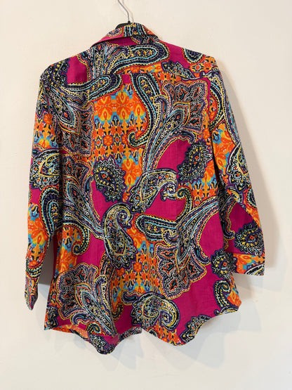 RALPH LAUREN. Camisa de algodón con estampados rosas