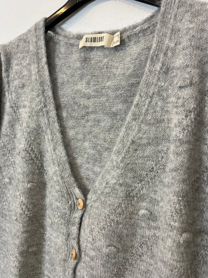 SLOWLOVE. Gray bodoque knit jacket. TM