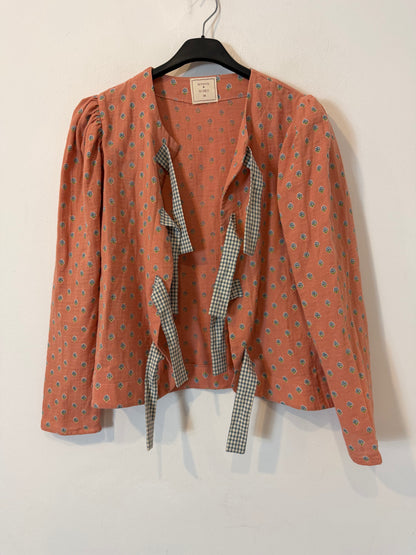 RITAVON. Camisa de algodón con estampado detalle lazo