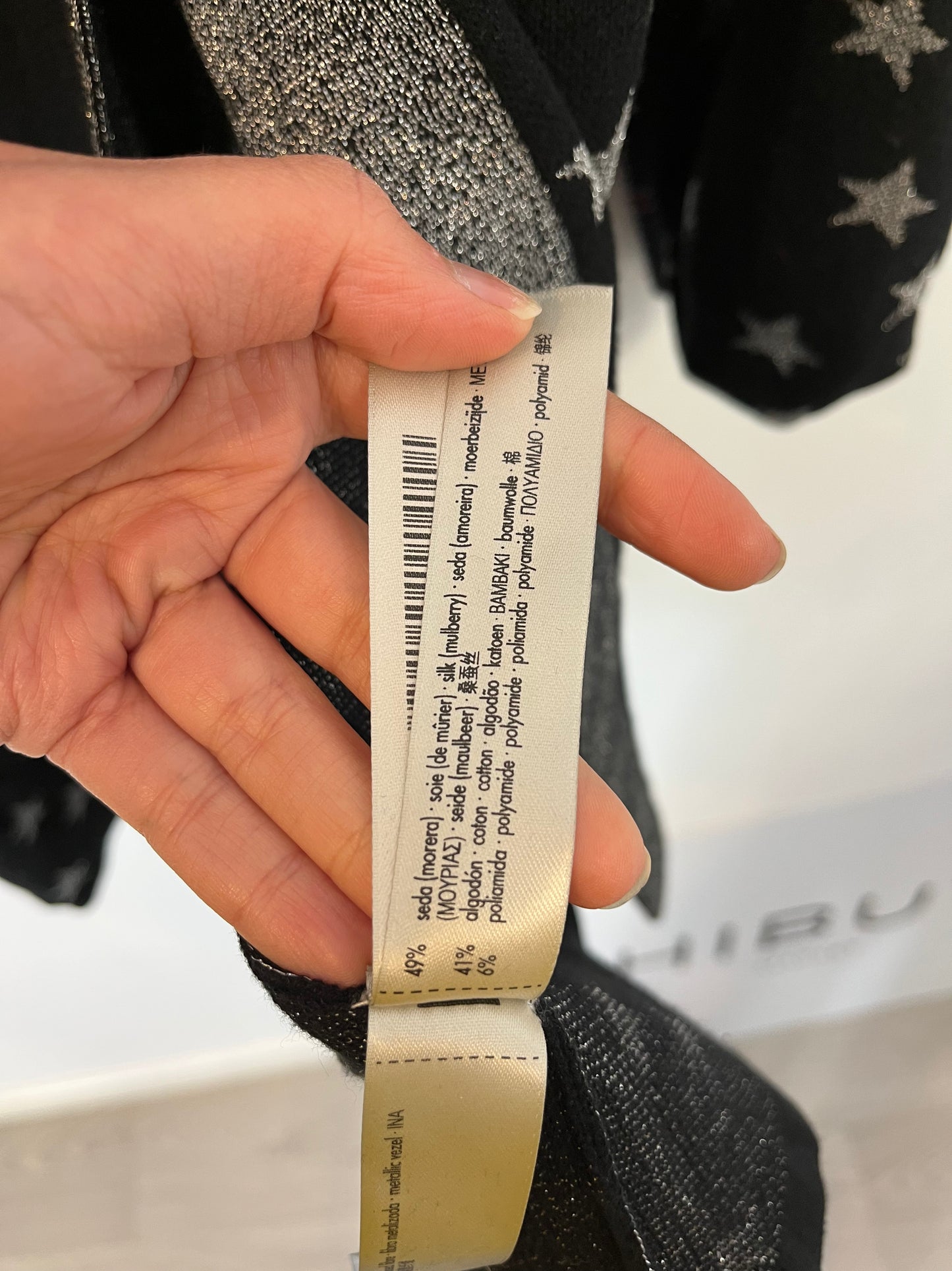 UTERQÜE. Chaqueta punto estrellas. T M