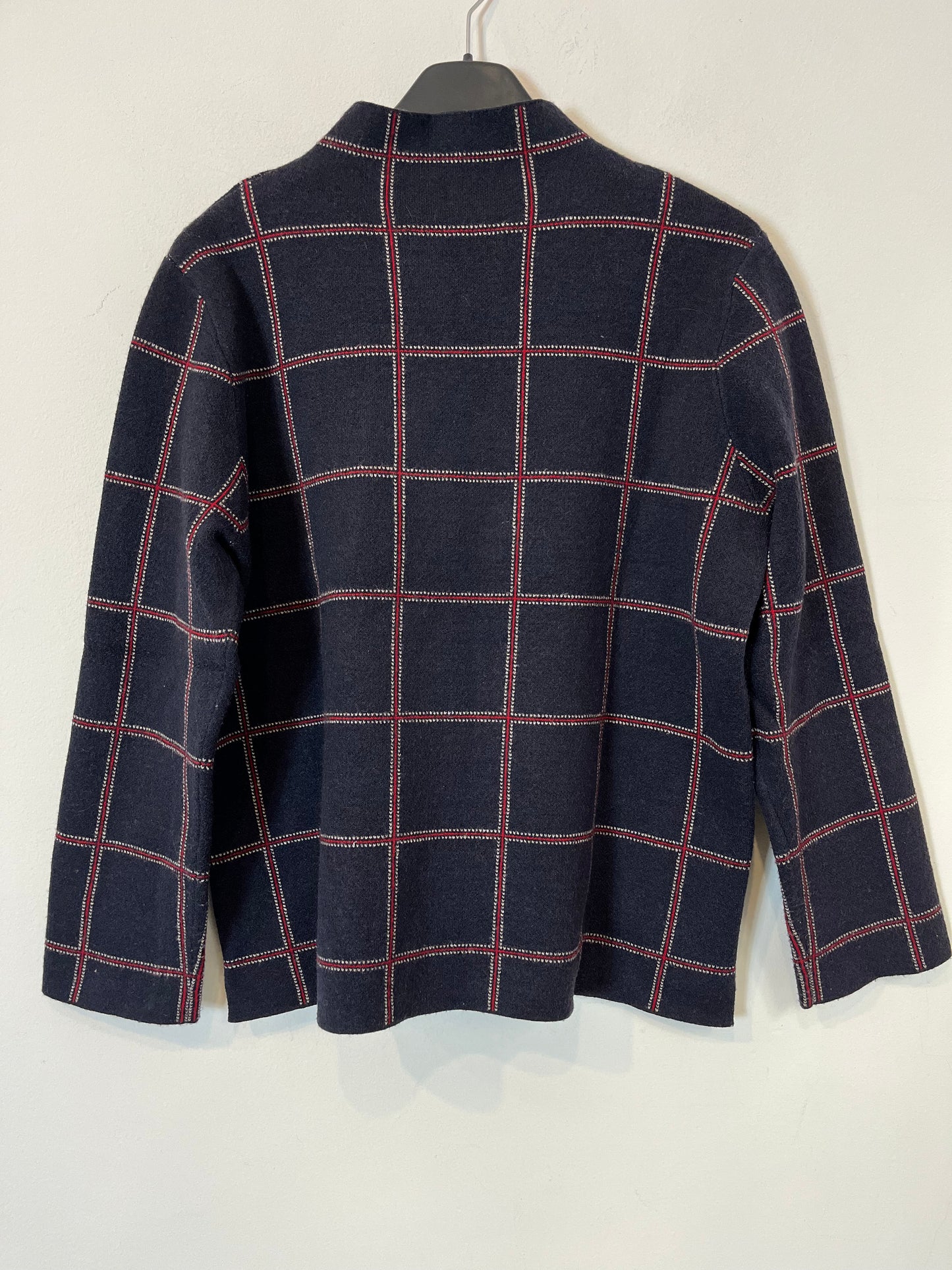 SFERA. Top punto elástico azul cuadros. T M