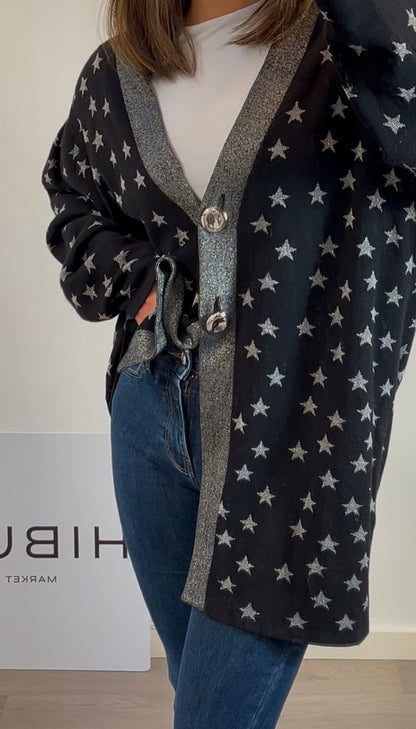 UTERQÜE. Chaqueta punto estrellas. T M
