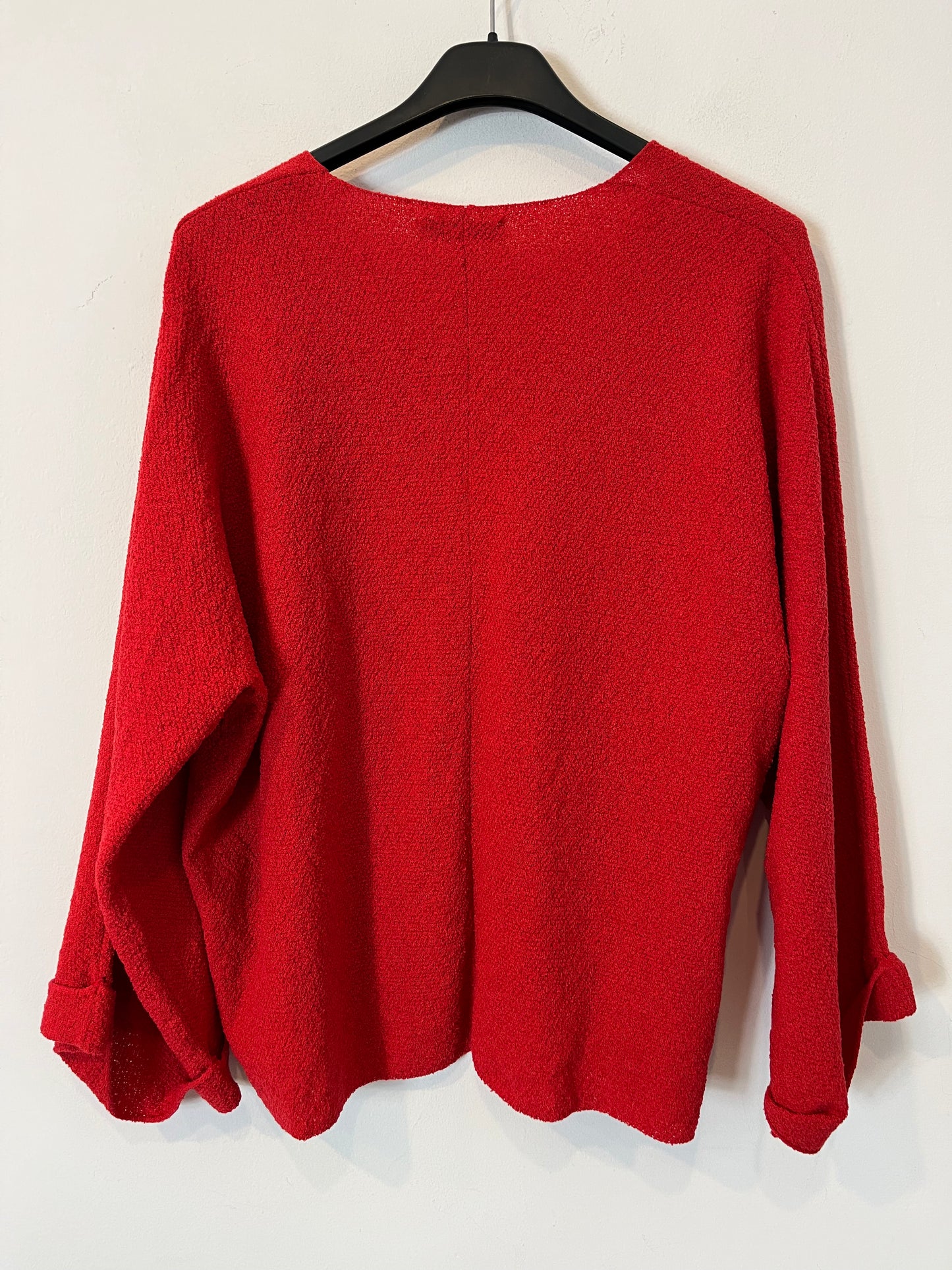 ZARA. Top punto rojo textura. T S