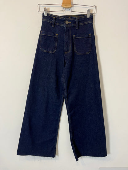 ZARA. Denim pata ancha bolsillos .T 34