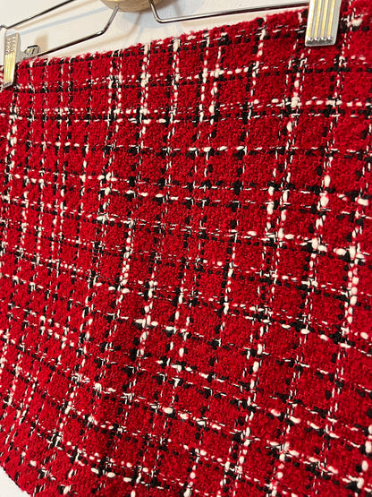 ZARA. Red tweed culottes. TS(XS)