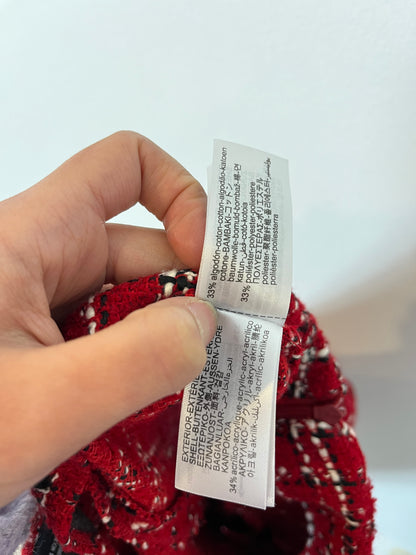 ZARA. Red tweed culottes. TS(XS)
