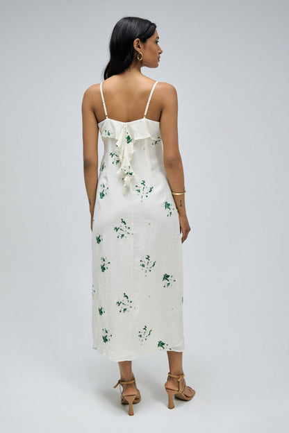 SALSA JEANS. Vestido largo con detalle de volantes