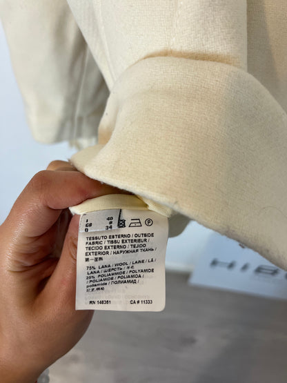 PINKO. Chaqueta lana flecos. T 36 (M)