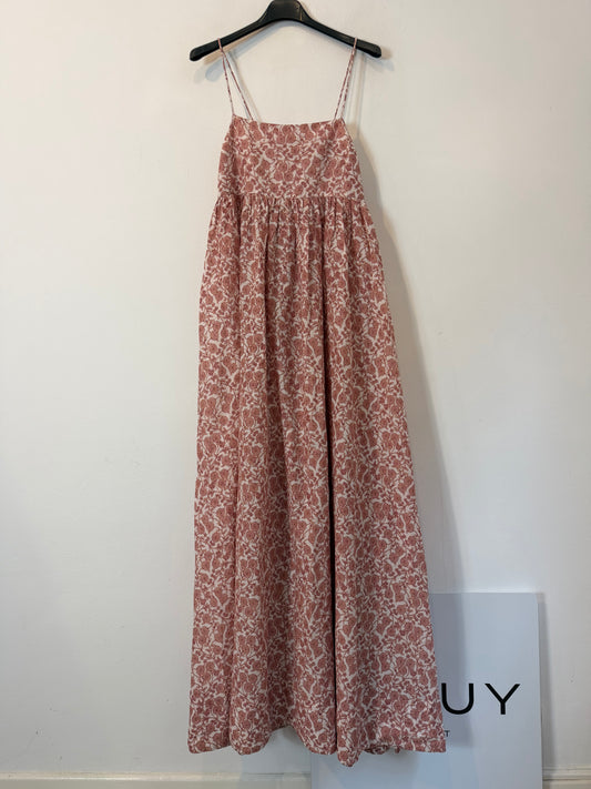 MANGO. Vestido estampado con abertura posterior