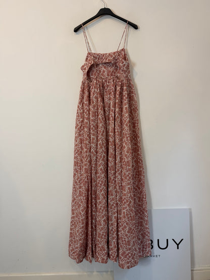 MANGO. Vestido estampado con abertura posterior