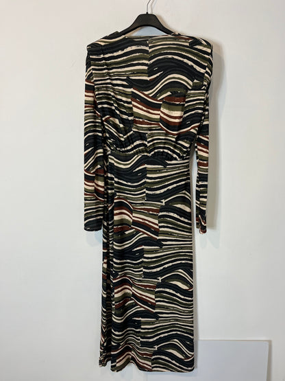 OTRAS. Vestido midi estampado punto elástico. T M