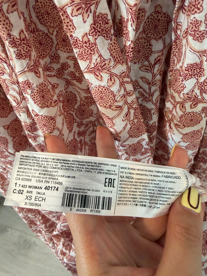 MANGO. Vestido estampado con abertura posterior