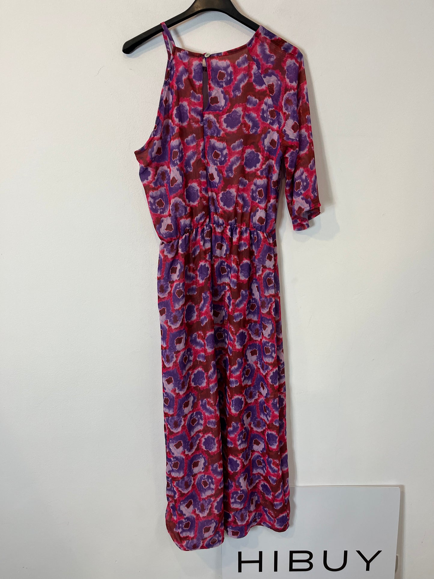 OTRAS. Vestido midi estampado asimétrico. T M