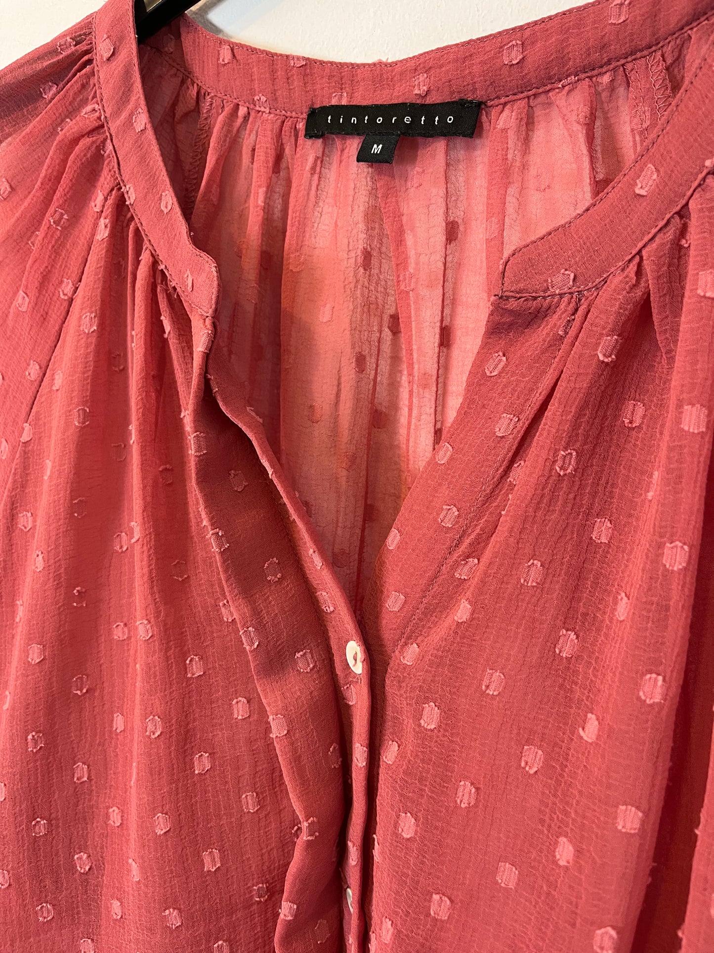 TINTORETTO. Blusa rosa textura. T M