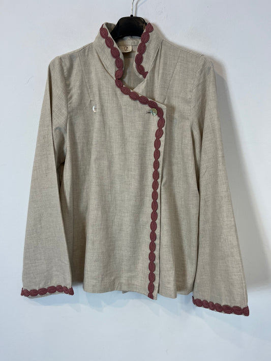DEALE. Beige cotton jacket/blouse. XS/S