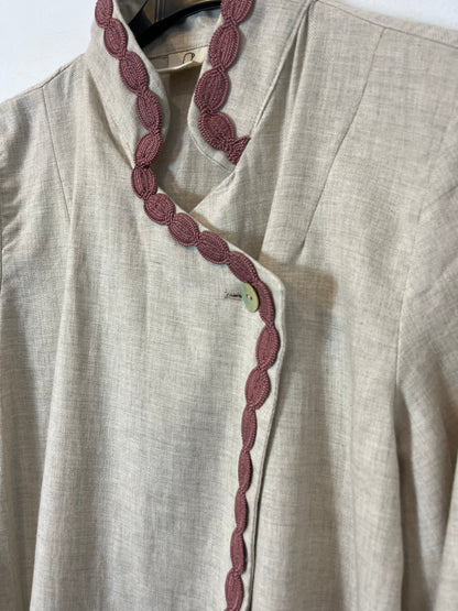 DEALE. Chaqueta/blusa algodón beige. T XS/S