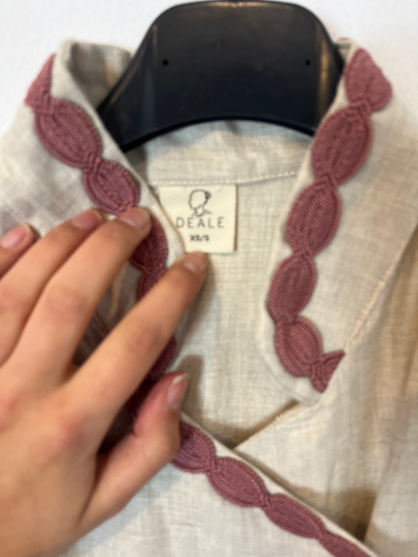 DEALE. Chaqueta/blusa algodón beige. T XS/S