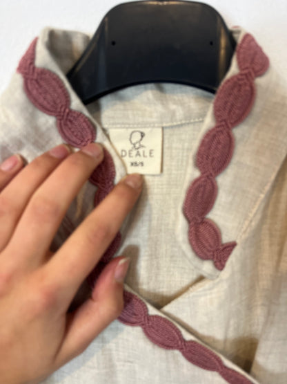 DEALE. Chaqueta/blusa algodón beige. T XS/S