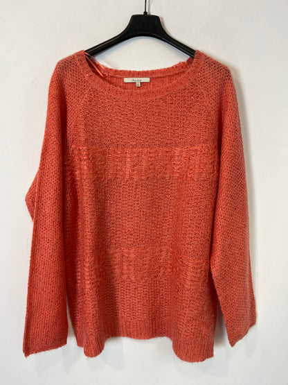 AMITIE. Jersey coral lentejuelas mini. T XL