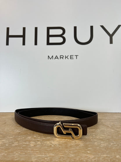 OTRAS. Cinturón marrón hebilla dorada. T S/M