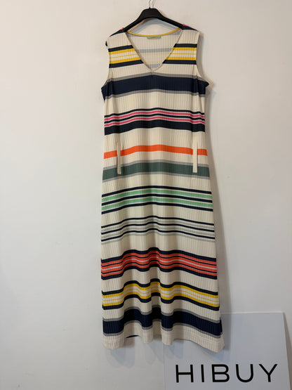 PAROLE. Vestido corte recto rayas multicolores
