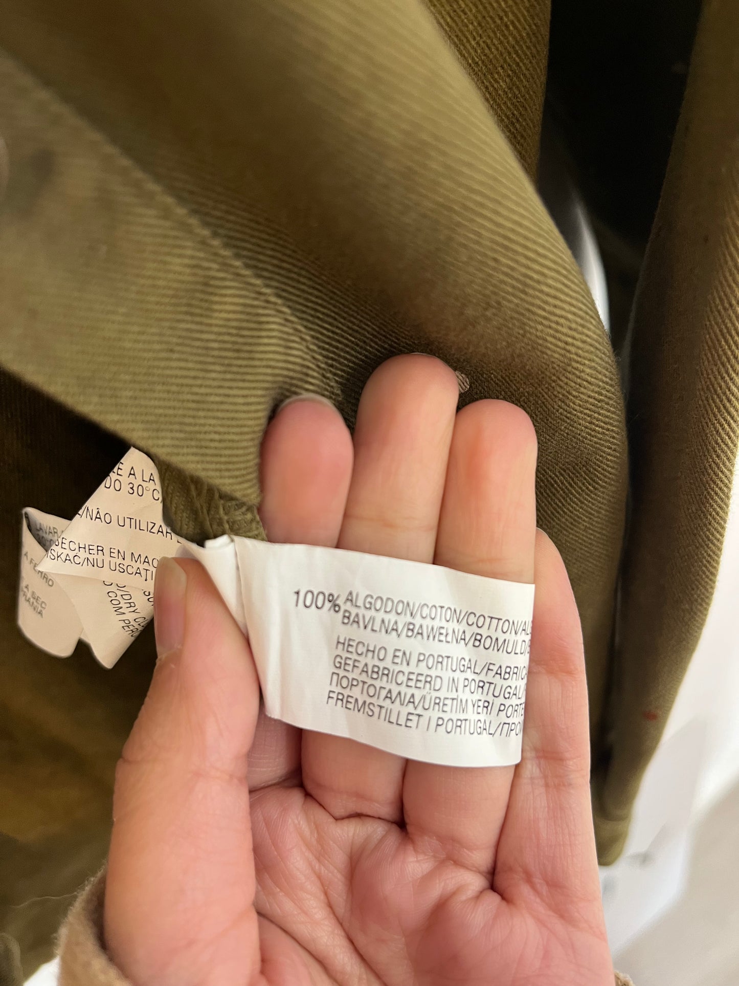 ZARA. On green shirt paint. T.S.