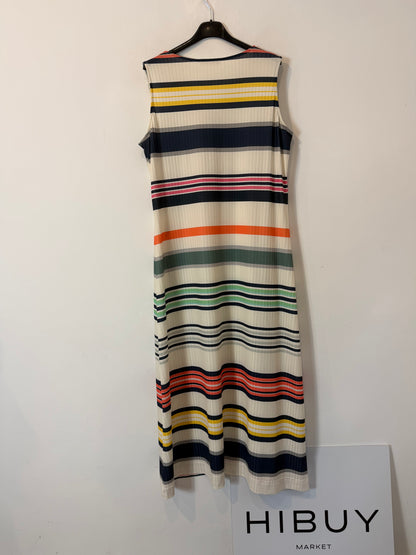 PAROLE. Vestido corte recto rayas multicolores