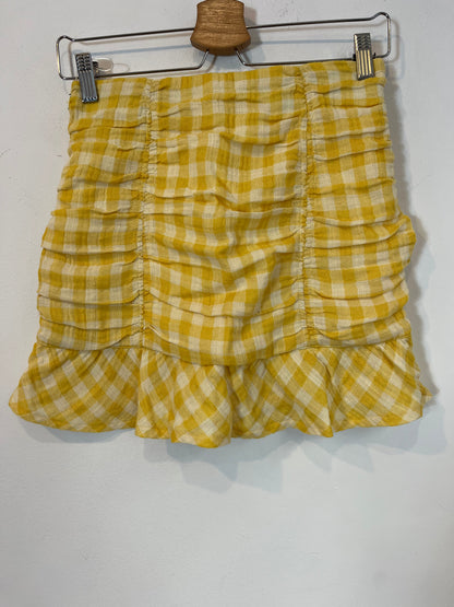 ZARA. Falda mini cuadros. T S