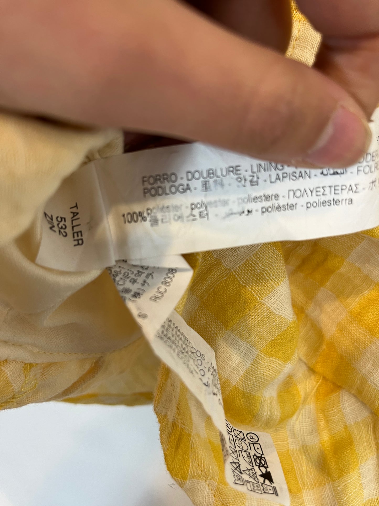 ZARA. Falda mini cuadros. T S