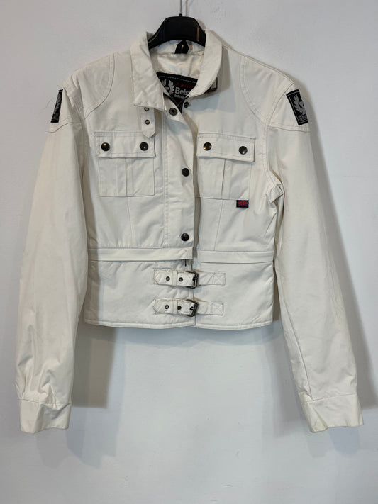 BELSTAFF. Chaqueta blanca bolsillos