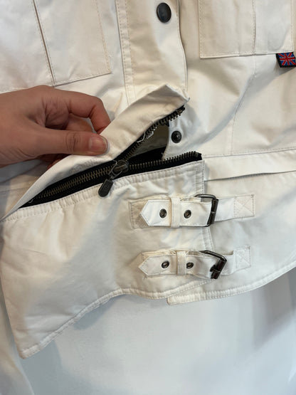 BELSTAFF. Chaqueta blanca bolsillos