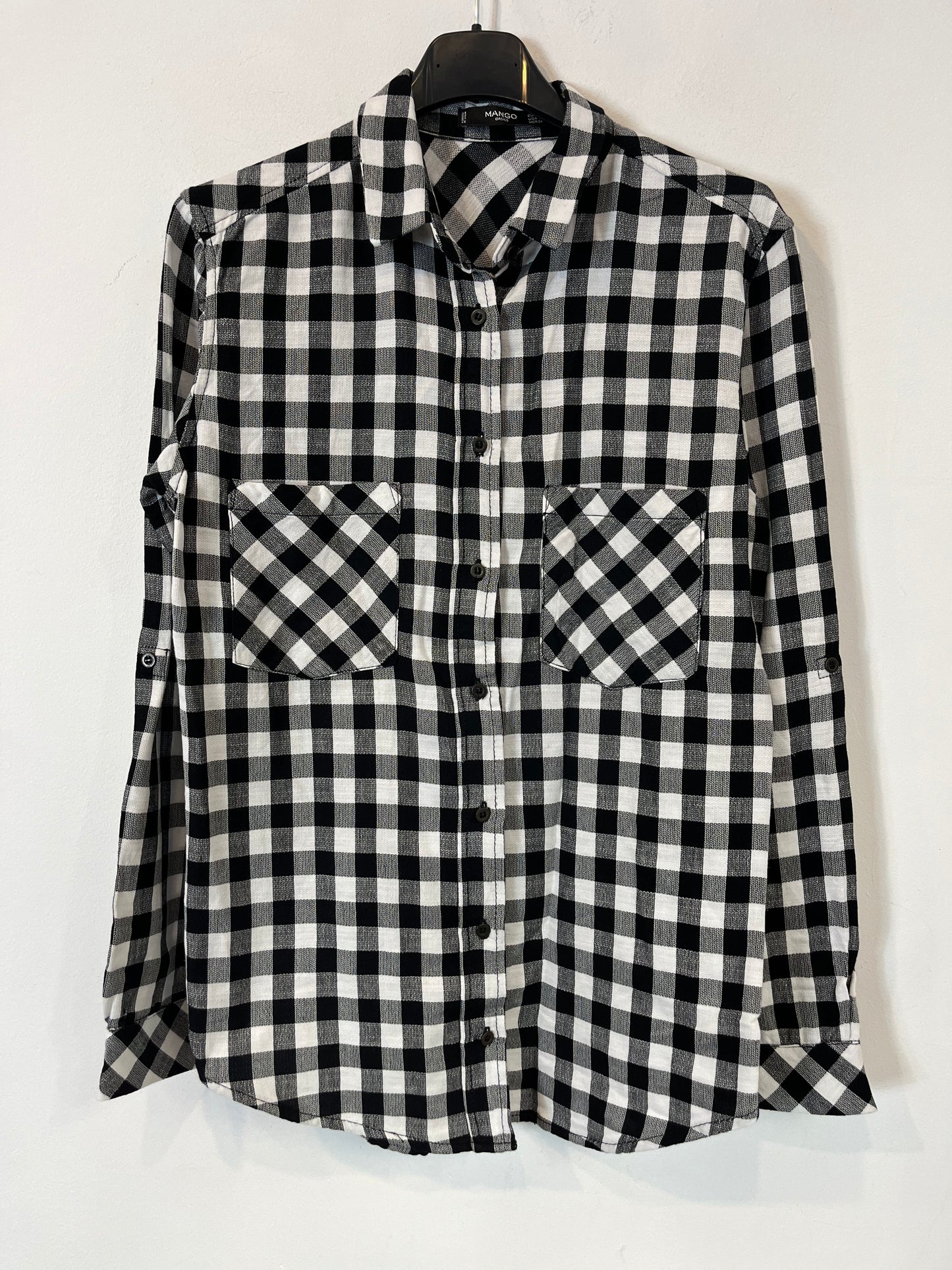 MANGO. Flowy checked shirt. TS