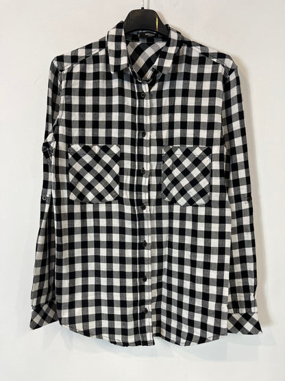 MANGO. Flowy checked shirt. TS