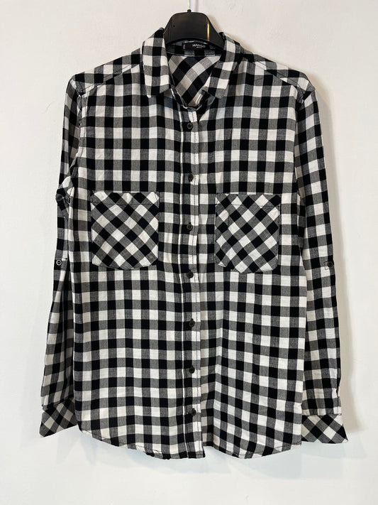 MANGO. Flowy checked shirt. TS