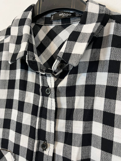 MANGO. Flowy checked shirt. TS
