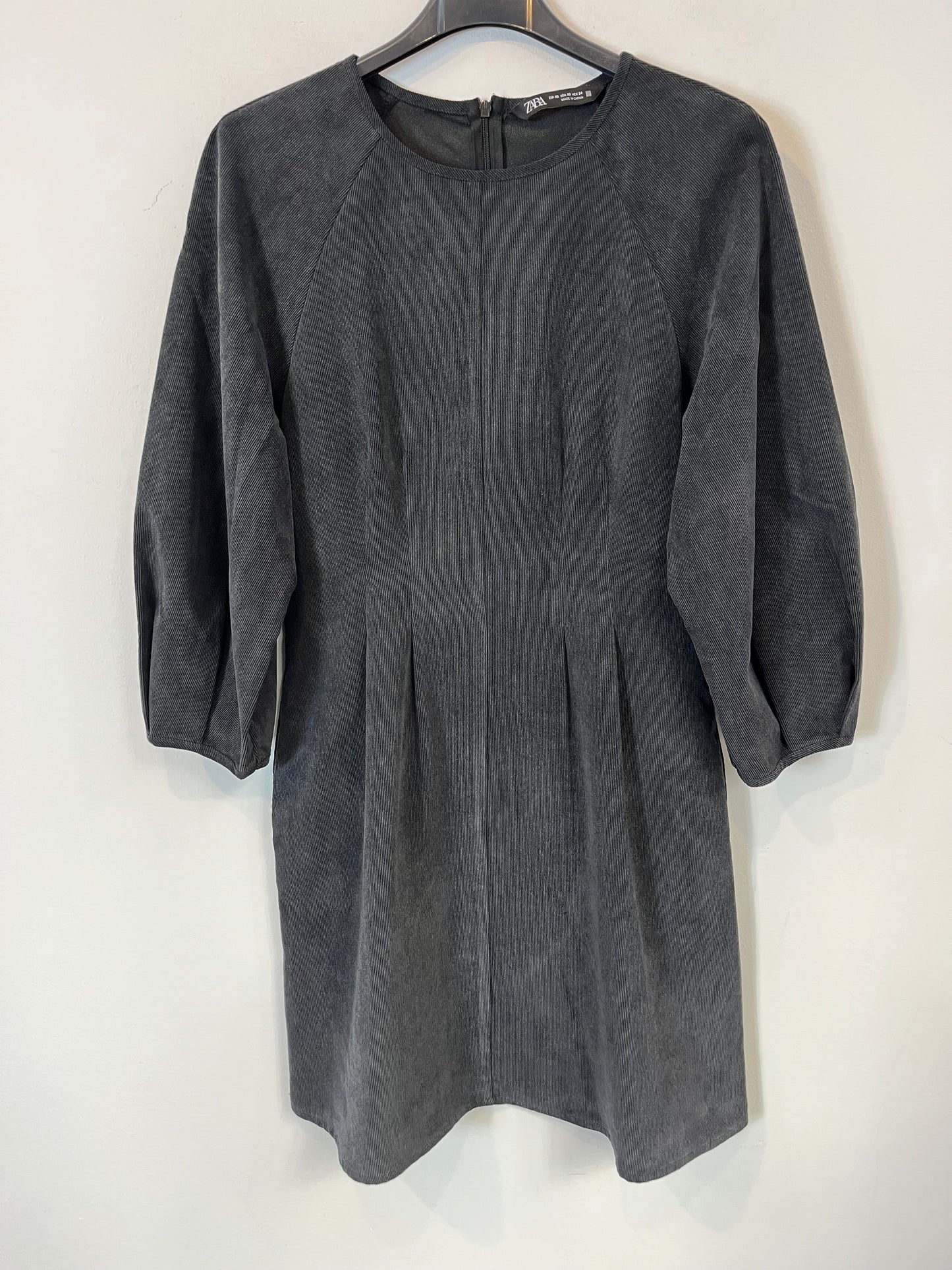 ZARA. Dark blue textured dress. Size XS