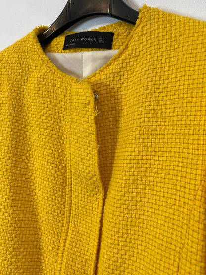 ZARA. Chaqueta tweed cremalleras . T S