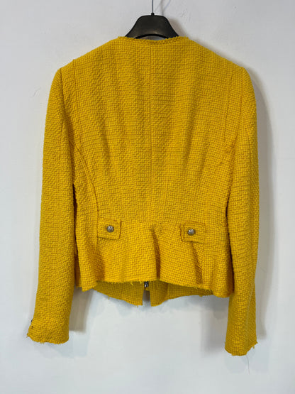 ZARA. Chaqueta tweed cremalleras . T S