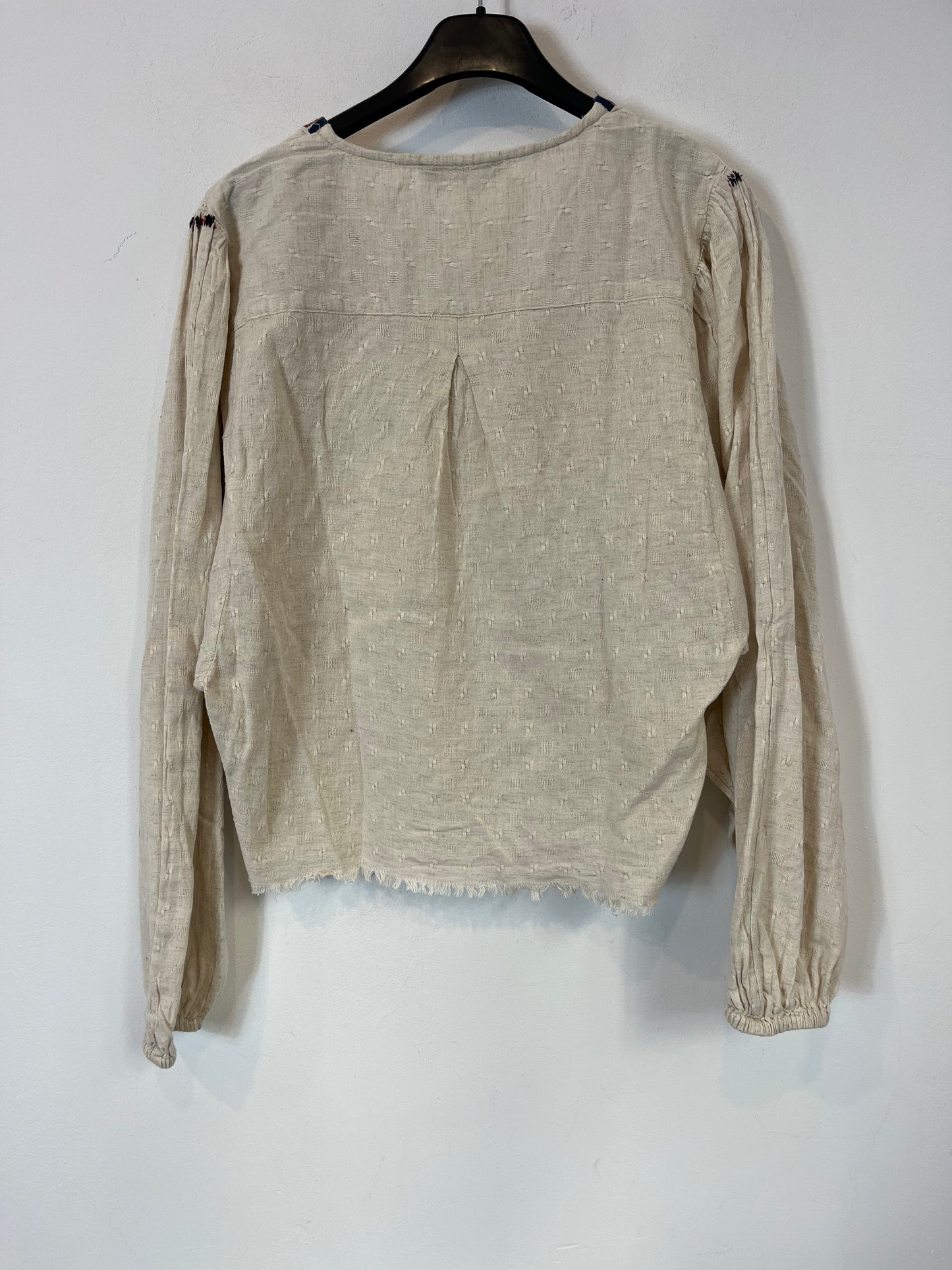 PULL&BEAR. Top algodón bordados. T XS