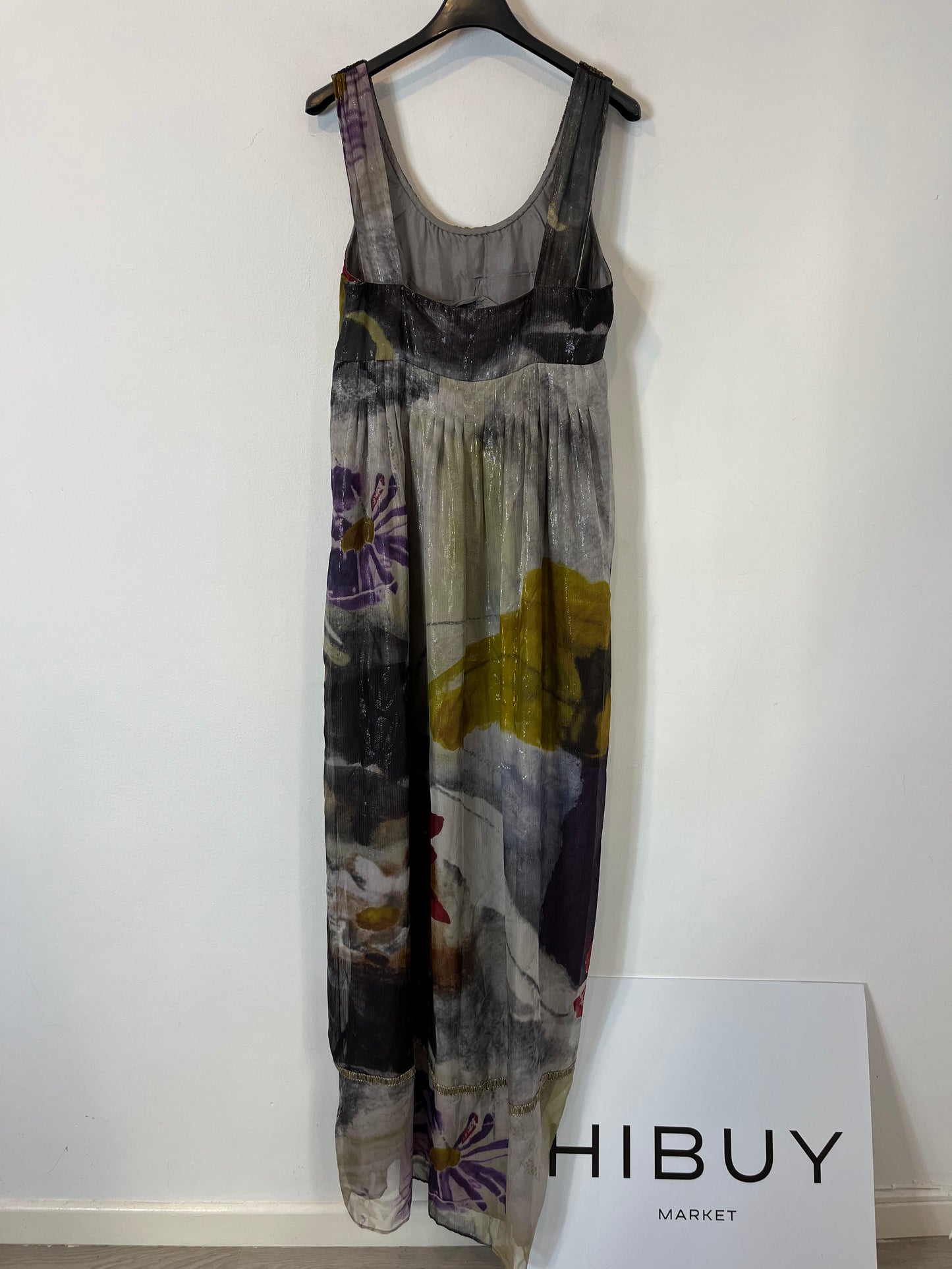 INTROPIA. Vestido largo abalorios. T 38