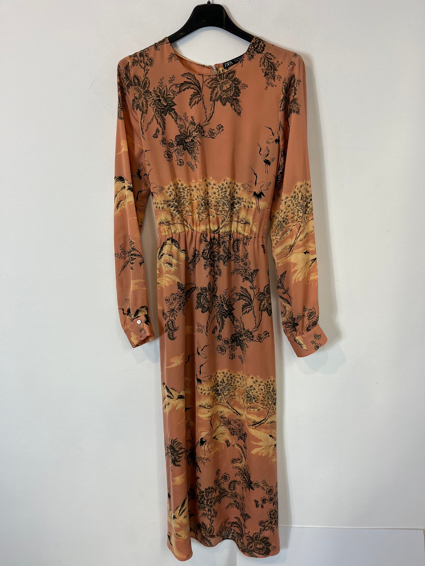 ZARA. Vestido midi estampado. T S