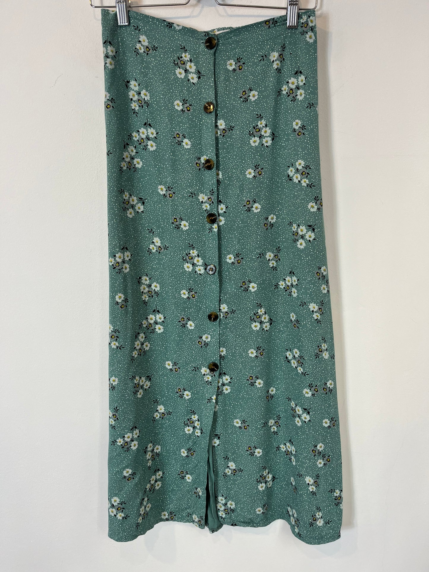 CANESÚ. Falda midi abotonada estampada. T S