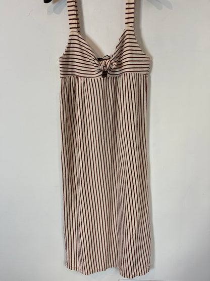 ZARA. Vestido midi textura rayas. T S