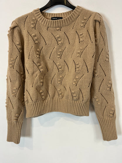 SHEIN. Beige bodoque sweater. T.S.