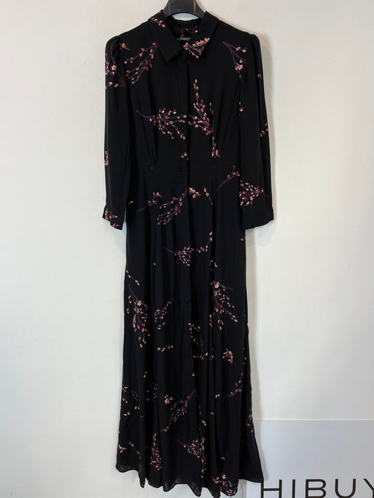 ZARA. Long black shirt dress. Size XS